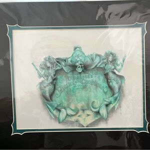 Disney Pirates of the Caribbean Art in Teal and Black